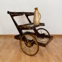 Tea trolley in lacquered goatskin by Aldo Tura, Milano_2