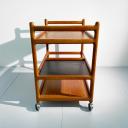 Teak tea trolley or bar cart by Johannes Andersen for Silkeborg_2