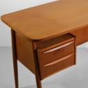 Small danish teak writing desk Nielsen Tibergaard_5