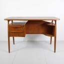 Small danish teak writing desk Nielsen Tibergaard_1