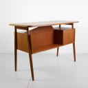 Small danish teak writing desk Nielsen Tibergaard_4
