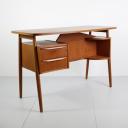 Small danish teak writing desk Nielsen Tibergaard_7
