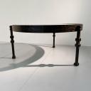Vintage brutalist low table wrought iron_4