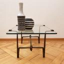 Vintage brutalist table wrought iron_6