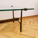 Vintage brutalist table wrought iron_4