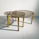 Vintage italian glass and metal table in the manner of Willy Rizzo_8
