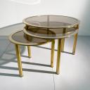 Vintage italian glass and metal table in the manner of Willy Rizzo_2