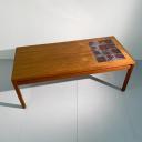 Vintage wooden table with ceramics tiles from Denmark_7