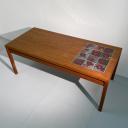 Vintage wooden table with ceramics tiles from Denmark_9