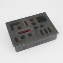 French brutalist tin and colored glass box, Jacques Avoinet, circa 60-70_3