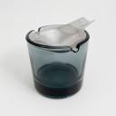 Glas and metal ashtray by Wilhelm Wagenfeld for WMF, Germany_1