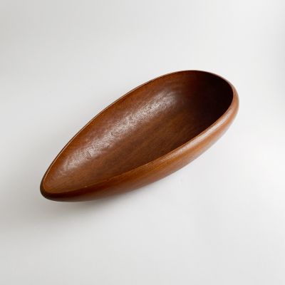 Large teak wood bowl by Laur Jensen, Denmark_0