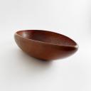 Large teak wood bowl by Laur Jensen, Denmark_5