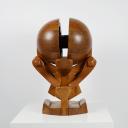 Large vintage wooden sculpture by swiss artist André Condé_7