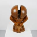 Large vintage wooden sculpture by swiss artist André Condé_6
