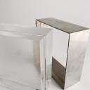 Metal and lucite box by Gabriella Crespi 70s, Italy_7