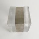 Metal and lucite box by Gabriella Crespi 70s, Italy_10