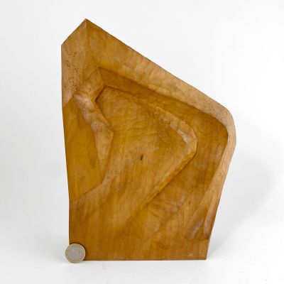 Pair of rare large wooden anthroposophical bookends_0