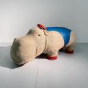 Large therapeutic toy hippopotamus by Renate Müller_3