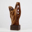 Large vintage wood bird abstract sculpture scandinavian_5
