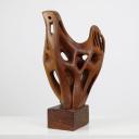 Large vintage wood bird abstract sculpture scandinavian_3