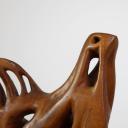 Large vintage wood bird abstract sculpture scandinavian_7
