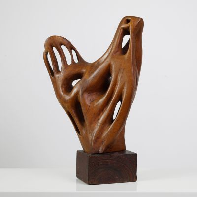 Large vintage wood bird abstract sculpture scandinavian_0