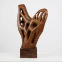 Large vintage wood bird abstract sculpture scandinavian_1